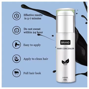 OEM 50มล. ฝาปิดปิด<span class=keywords><strong>ผม</strong></span>สำหรับผู้หญิงผู้ชาย, คอนซีลเลอร์เหลวสำหรับผมยาว5-15วันสีทาครีมแต่งผมรากขนมปังสีดำร้านตัดผม - Product Image 2