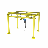 Grue monorail à économie d'espace pour atelier, 200 kg, 300 kg, autoportante, à poutre simple, système de grue aérienne Kbk, simple, aérienne