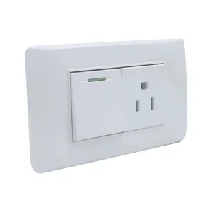 Factory supplier One switch One socket three hole type home high quality US light wall switch