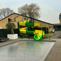 Équipement de parc aquatique de jeu en plein air, toboggan aquatique en spirale pour piscine