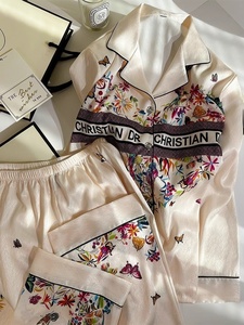 <span class=keywords><strong>Ensemble</strong></span> de pyjamas en <span class=keywords><strong>satin</strong></span> brodé personnalisé, basique et régulier, 2 pièces, pyjamas en soie de luxe pour femmes, pyjamas blancs pour femmes, ensembles de vêtements de nuit en <span class=keywords><strong>satin</strong></span> - Product Image 4