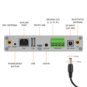 Arylic A30 + Wifi BT DLNA Amplificador de música de alta resolución Receptor de audio estéreo USB inalámbrico Compatible con AirPlay Spotify Connect <span class=keywords><strong>Qplay</strong></span> - Product Image 3