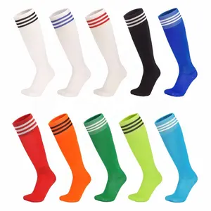 LINGTUcustom LOGO sports soccer socks stockings men and women striped knee high football socks anti slip customs gym nonslip OEM