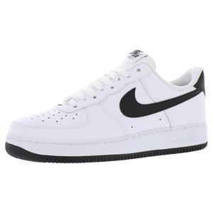 Chaussures unisexes Nike Air Force 1 '07 en cuir blanc noir style basketball - Product Image 1