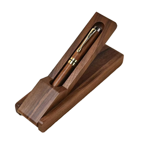 <span class=keywords><strong>Stylo</strong></span> bille de luxe en bois avec pointe de 0,35 mm, encre noire, pour le bureau et l'école, ensemble d'écriture pour signature masculine - Product Image 1