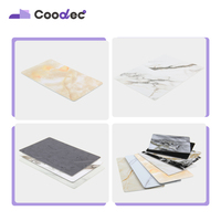Feuille de marbre en PVC UV décorative pour l'intérieur de la maison, 1220x2900 mm, revêtement UV, facile à installer, feuille de marbre en PVC décorative 4x8