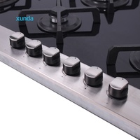Tables de cuisson à gaz encastrables Xunda à 6 brûleurs en verre trempé – Prix fabricant – Plaque de cuisson à gaz pour cuisson domestique et commerciale