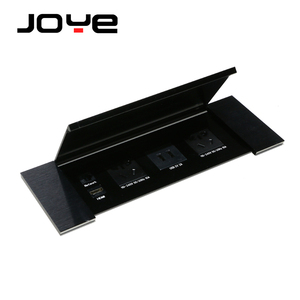 Boîte de table escamotable pour table de conférence avec prise escamotable et chargeur USB - Product Image 5