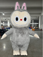 Costume de Mascotte Lapin Gonflable en Peluche pour Adulte, Vente en Gros CE, Idéal pour le Divertissement