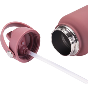 Bouteille d'eau sportive RTS en acier inoxydable, grande capacité 1L, style américain, à large ouverture, isolée, portable, avec poignée et paille - Product Image 4