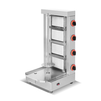 Comptoir 2 Brûleurs Shawarma Usine Restaurant Équipement Mini Gaz Kebab Grill Machine pour Poulet Chawarma