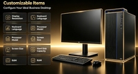 Ordinateur de bureau professionnel Hairuichuang, configuration personnalisée, 16 Go DDR4, 256 Go SSD + 1 To HDD, ensemble complet, directement de l'usine
