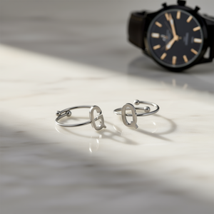 Anillo de acero inoxidable con letra G, accesorio de moda para relojes, regalo unisex, joyería - Product Image 2