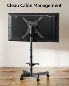 23-60 inch TV di động đứng giỏ hàng Chiều cao có thể điều chỉnh xách tay cán TV đứng núi & giỏ hàng - Product Image 6