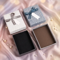 Boîte à bijoux personnalisée pour nœud papillon, collier, boucles d'oreilles, montre, avec impression UV, emballage haut de gamme, taille et logo personnalisés