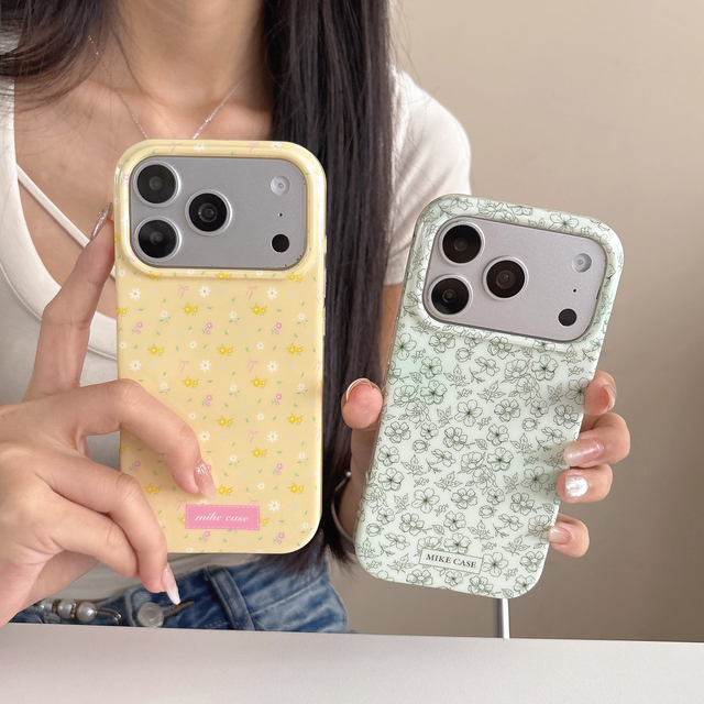 Simple Women's Small Floral Magnetic Phone case Suitable for iPhone 17 Promax Fashionable Phone case Apple 16 Pro Anti-drop 15