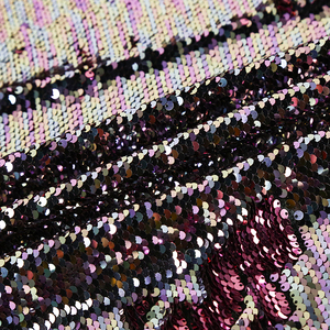 Chất Lượng Cao Nhà Máy Tùy Chỉnh 5Mm Dệt Thăng Hoa <span class=keywords><strong>Sequin</strong></span> Vải Có Thể Đảo Ngược Cho Váy Cưới Và Nhà Dệt May - Product Image 5