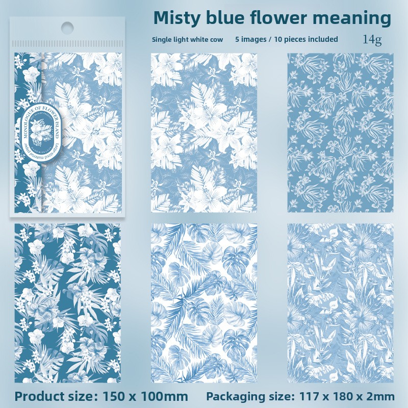 C Azul Niebla Floral Intención Azul