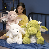 Confortable Dragon Volant Court En Peluche Jouet Nouvel Ensemble PP Coton Dinosaure pour Enfants Pondéré pour Soulager Le Stress Compagnonnage