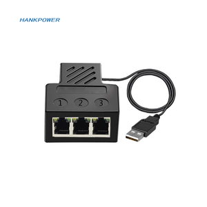 RJ45 pemisah Ethernet 1 sampai <span class=keywords><strong>3</strong></span>, ekstensi jaringan dengan kabel daya USB 8P8C LAN antarmuka konektor pembagi Internet - Product Image 2