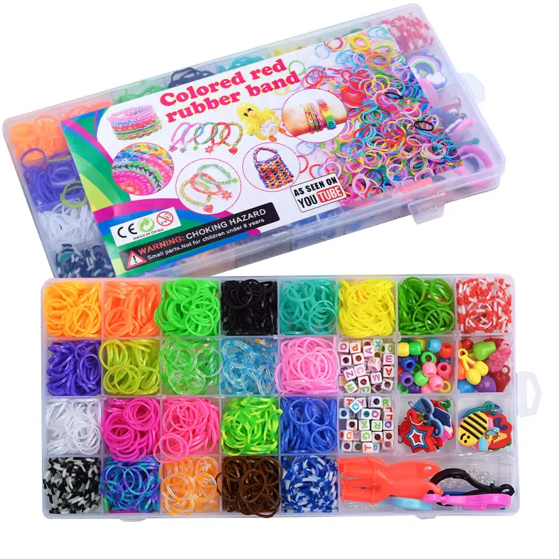 Novità regalo fai da te fasce per telaio clip perline Charms Kit per la creazione di braccialetti per bambini ricarica in gomma Set di telai giocattolo regalo per ragazza