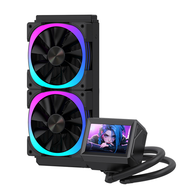 2026 New Style ARGB 240mm Water Cooling Radiator CPU Liquid Cooler with DIY 4.0 Inch Video Display Screen for PC Factory Price