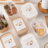 Boîte d'emballage en papier pour pâtisseries à emporter : Scones, Madeleines, Biscuits, Sandwichs, Mochis, Mochis de neige, Desserts – Idéale pour l'emballage alimentaire