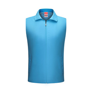 Gilet décontracté en toile pour hommes, grande taille, double couche, imprimé LOGO, pour campagne de publicité de service public, travailleurs sociaux - Product Image 4