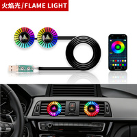 Diffuseur d'arômes pour voiture à fixation sur grille d'aération, lumière d'ambiance, commande vocale, activation sonore, lumière rythmique intelligente, 3V, ajustement standard