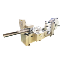 Máquina de plegado y estampado de servilletas con motor PLC 260, impresión a dos colores y equipo de producción de servilletas cuadradas