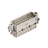 Connecteur industriel robuste WZUMER HA-16-M, 16 broches, étanche IP65, bornier à vis, 16A 250V, ensemble mâle-femelle