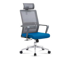 Chaise de bureau pivotante moderne et confortable avec appui-tête réglable, dossier en maille respirante, fonction de levage, couleur personnalisable, idéale pour la salle de sport