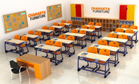 Bureaux et chaises d'école Bureaux et chaises pour enfants d'école unique pour étudiants