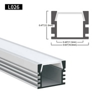 16x12Mm Dimensions du diffuseur d'installation en Surface Extrusion Alu canal en Aluminium profil LED //