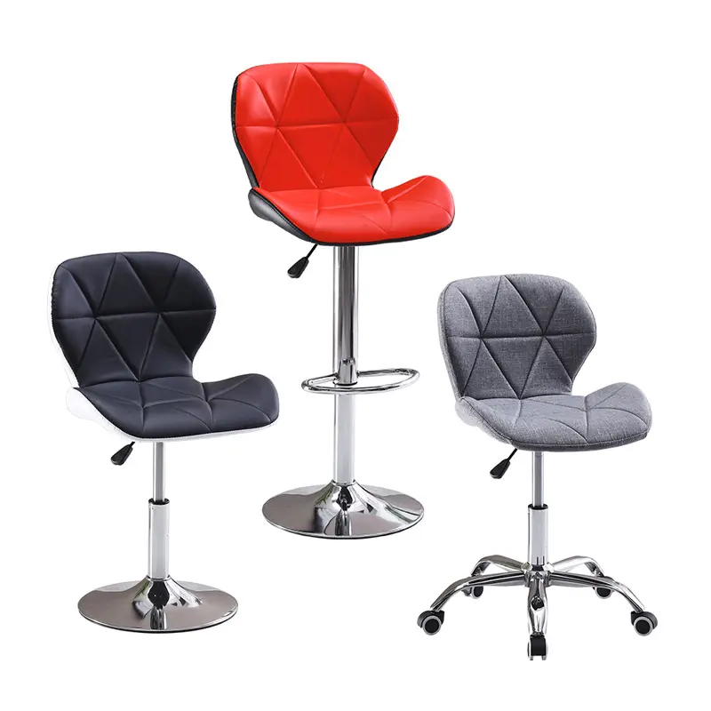 स्टूल चेयर चमड़े के लिविंग रूम लाउंज कुर्सी nordic शैली उच्च बार काले कार्टन आधुनिक वाणिज्यिक फर्नीचर pvc चमड़े 2pcs