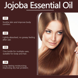 Marque privée Vente en gros Huile capillaire biologique Apaise et améliore la peau Huile essentielle de jojoba multi-usages pour le corps - Product Image 3
