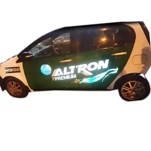 Unterstützung kunden spezifisches Design EL Auto Aufkleber Elektro lumineszenz Fahrzeug Aufkleber Werbung Auto Poster mit Animation oder Flash-Effekt