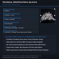 Monofilament en polypropylène PP-Mono, microfibre anti-fissuration, résistant aux acides, aux alcalis et aux sels, pour le plâtrage des murs et le cimentage des sols