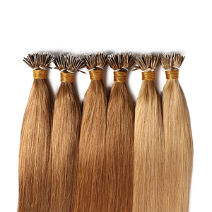 Jasmine Beauty Hot Sale 100% Remy hair nano tip hair extensions Keratin Tip Extensions Silky Straight Wave Style Piano Micro - Product Image 2