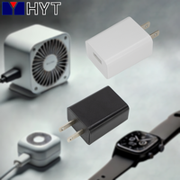 Cargador de Viaje Universal Resistente al Fuego, Adaptador USB-A de 10W 5V2A para Móviles y Relojes Inteligentes con Certificación ETL CE ROHS PSE, Enchufe Estadounidense