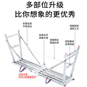Tabouret pliant Dengyue en acier galvanisé, télescopique, support d'échafaudage portable, design industriel - Product Image 4
