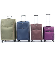 Valise de voyage carrée élégante et personnalisable en tissu Oxford rose, étanche, avec roulettes pivotantes – Vente en gros usine OEM&ODM
