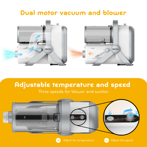 1 शक्तिशाली पालतू वैक्यूम क्लीनर ग्रोमिंग किट में 3 Liliसमर्थक इलेक्ट्रिक शांत कुत्ते बालों क्लिपर ट्रिमर कॉर्लेस बिल्ली नाखून ग्राइंडर - Product Image 2
