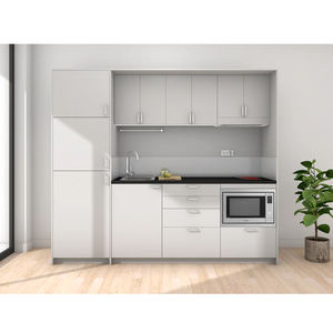 ชุดครัวสำเร็จรูปดีไซน์ใหม่ สำหรับอพาร์ทเมนต์ โรงแรม ครัวขนาดเล็กอเนกประสงค์ พร้อมตู้เย็น เตา และอ่างล้างจาน - Product Image 5