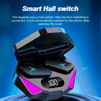Auriculares Inalámbricos X15 TWS con Bluetooth, Pantalla LED, Auriculares para Videojuegos con Micrófono, Auriculares Inalámbricos con Cancelación de Ruido
