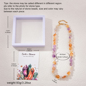Collar de Piedras Naturales Mixtas al por Mayor, Joyería de Cristal de Citrino Irregular para Tiendas de Cristales y Regalos - Product Image 5