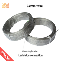 Kabel Profesional Kualitas Tinggi Dilapisi PVC Bening 0.2Mm Garis Tunggal Led Tanda Neon Membuat Strip Led Kabel Koneksi