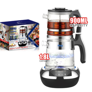 DSP Electric Turkish <b>Tea</b> <b>Maker</b> 1.8L Double Layer Glass Kettle With Lid And Handle Modern Design For <b>Tea</b> Brewing - Product Image 1