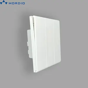 T3 2024 nuevo diseño SASO SQM UK ultrafino Wenzhou interruptor de pared interruptor al por mayor interruptor simple de 3 bandas