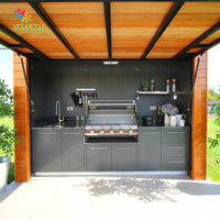 JOYEDA - Cuisine extérieure moderne personnalisée en acier inoxydable - Barbecues avec design intégré pour jardin et terrasse